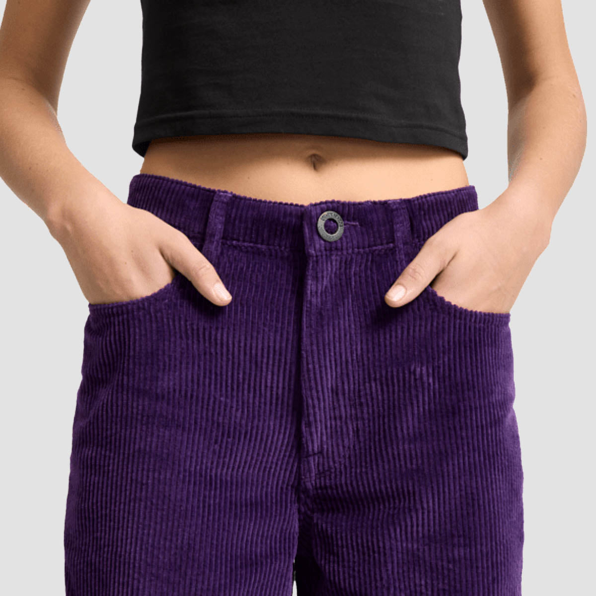 Volcom Weellow II Corduroy Trousers Acai - Womens
