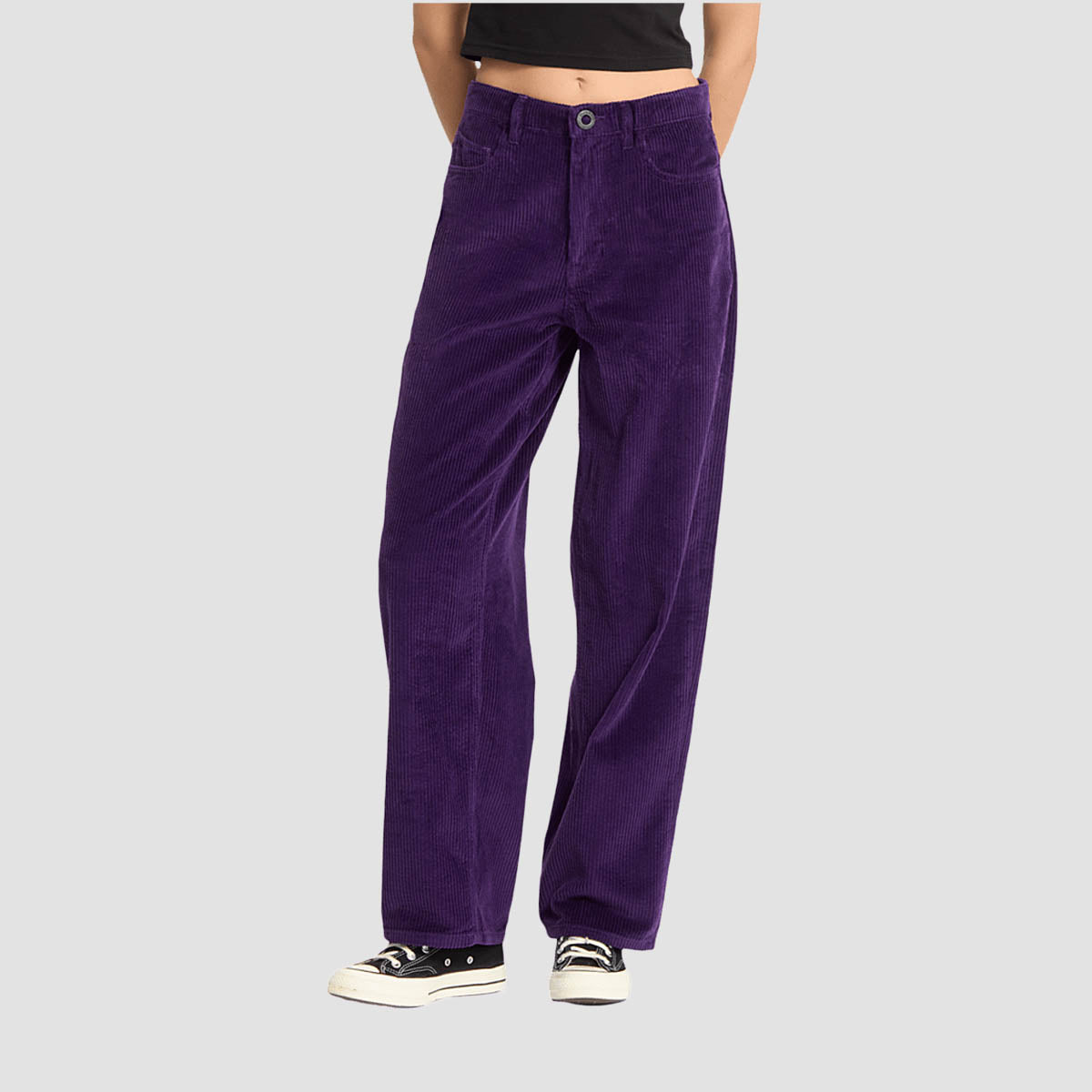 Volcom Weellow II Corduroy Trousers Acai - Womens