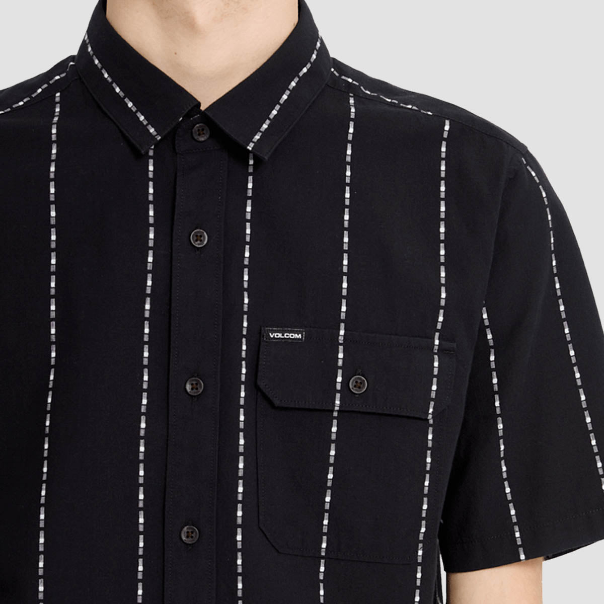Volcom Whitworth Short Sleeve Shirt Gloss Black