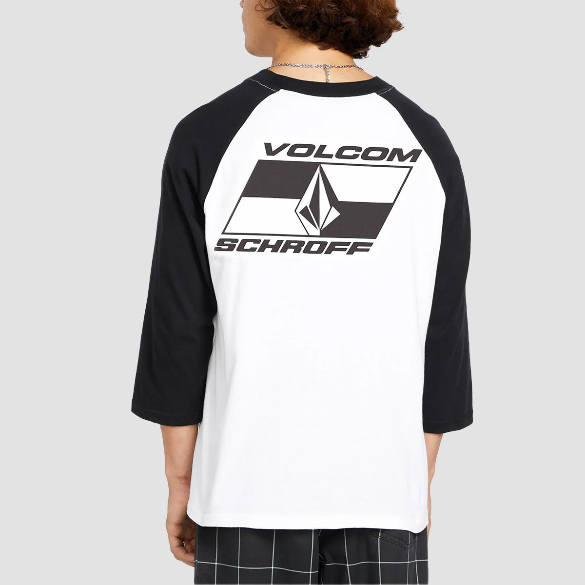 Volcom X Schroff 3/4 Raglan T-Shirt White
