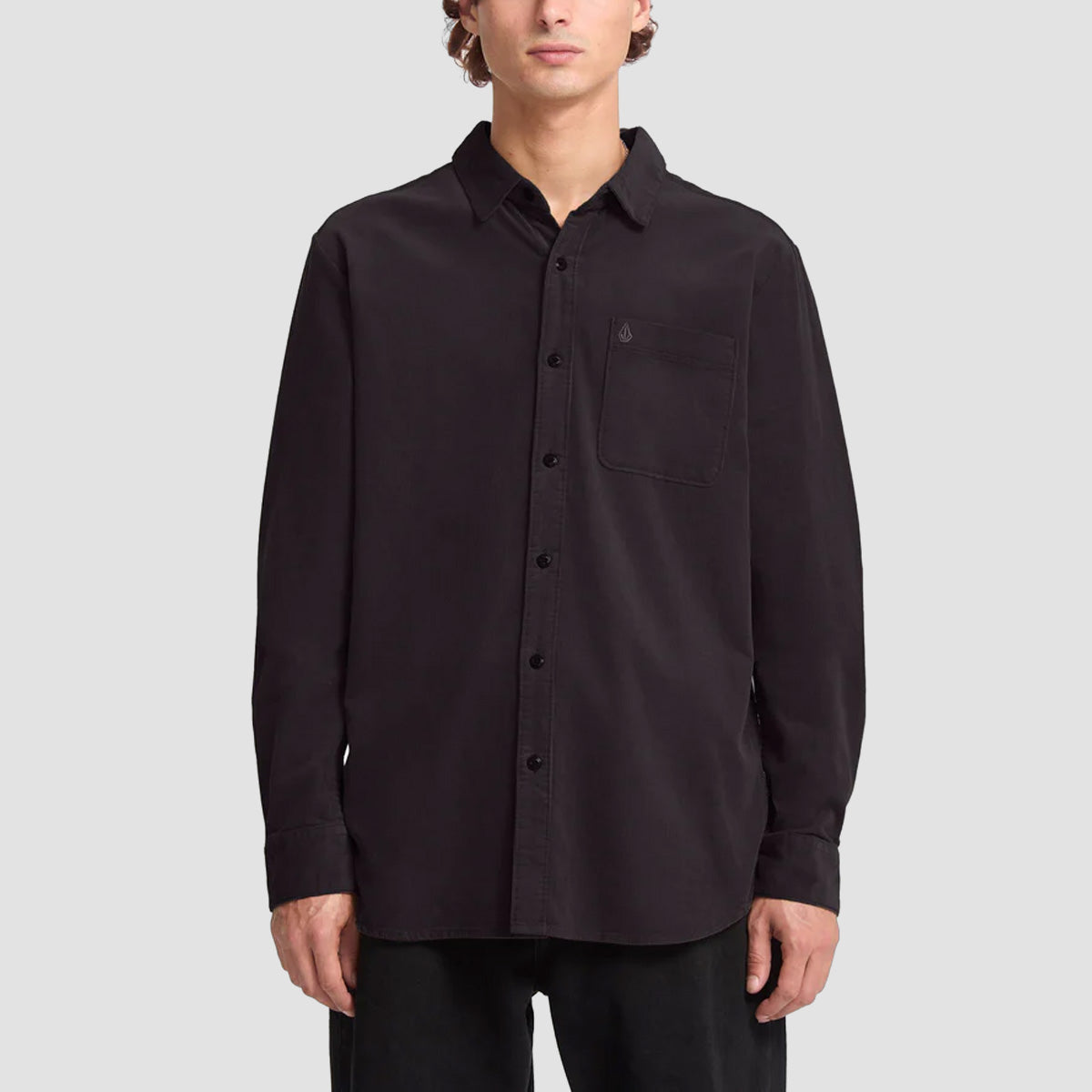 Volcom Zander Longsleeve Shirt Asphalt Black