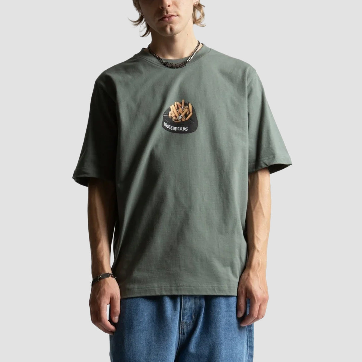 Wasted Paris Ashtray T-Shirt Lichen Green
