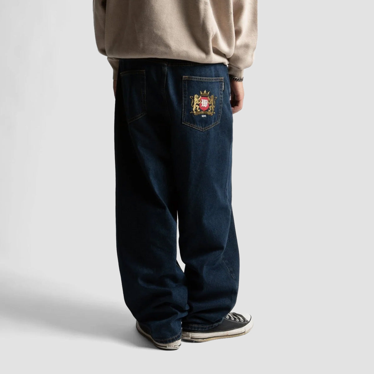 Wasted Paris Crest Casper Baggy Fit Jeans Raw Blue