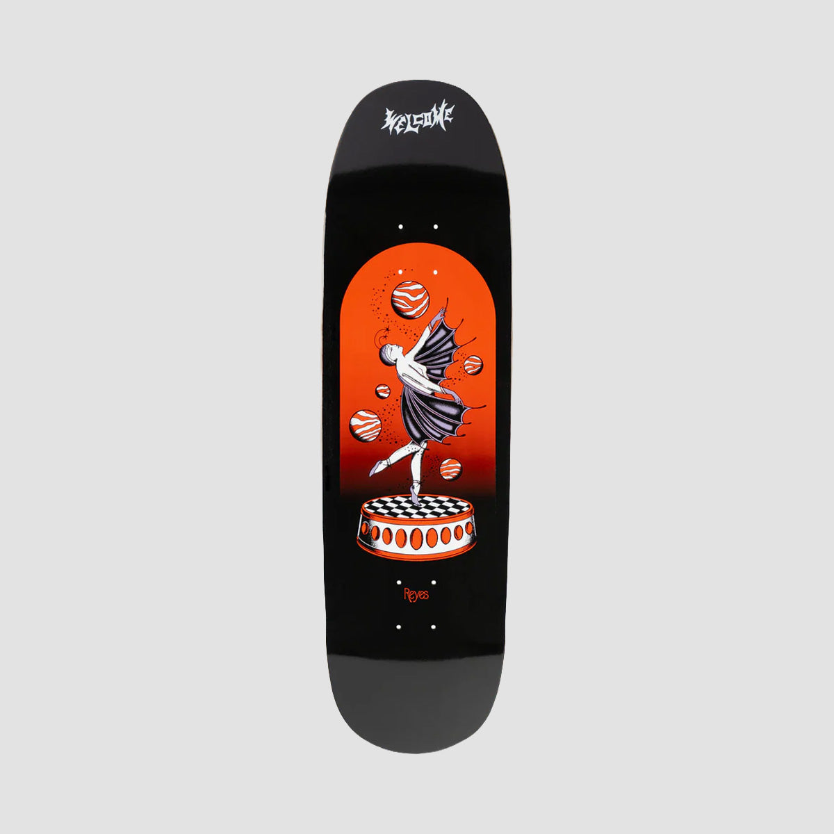 Welcome Dancer Ryan Reyes Pro Model On Baculus 2.0 Skateboard Deck Black - 9"