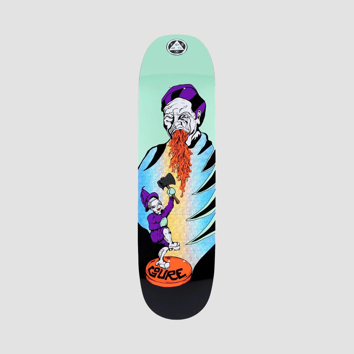 Welcome Divorced Jim On Moontrimmer 2.0 Skateboard Deck Mint/Glitter Foil - 8.5"
