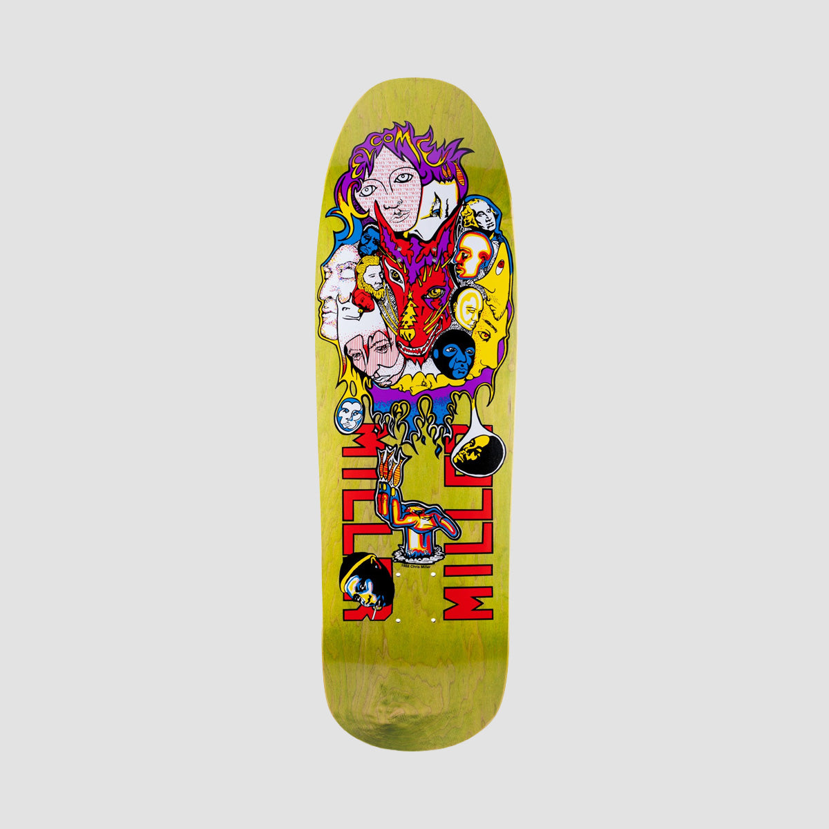 Welcome Miller Collage On Gaia Skateboard Deck Various Stains - 9.6"