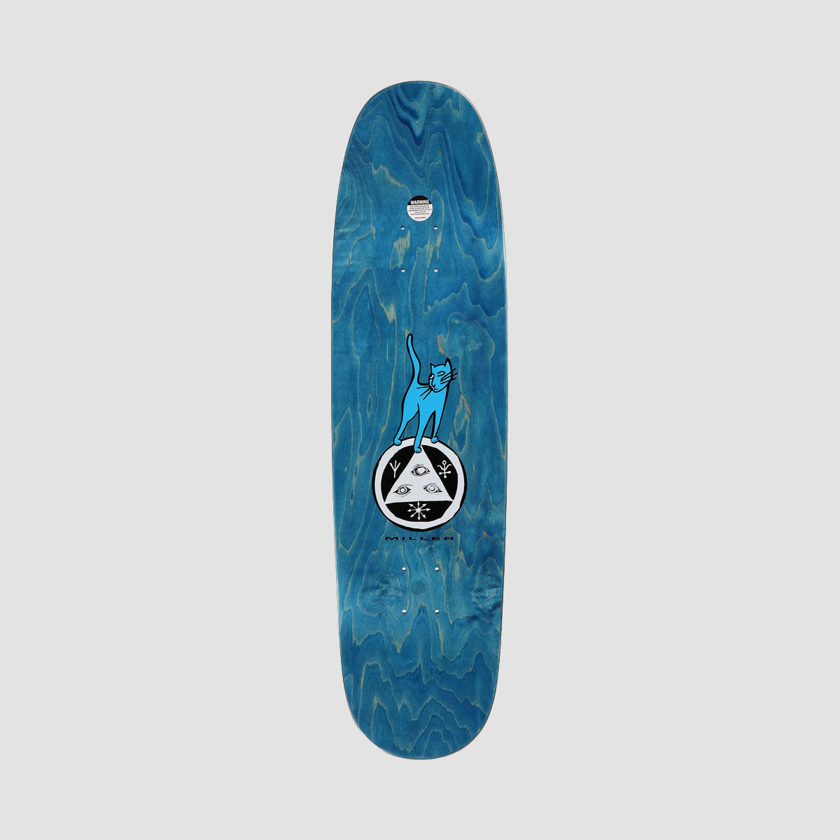 Welcome Miller Left Eye Chris Miller Pro Model On Skateboard Deck Black/Silver Foil - 8.72"