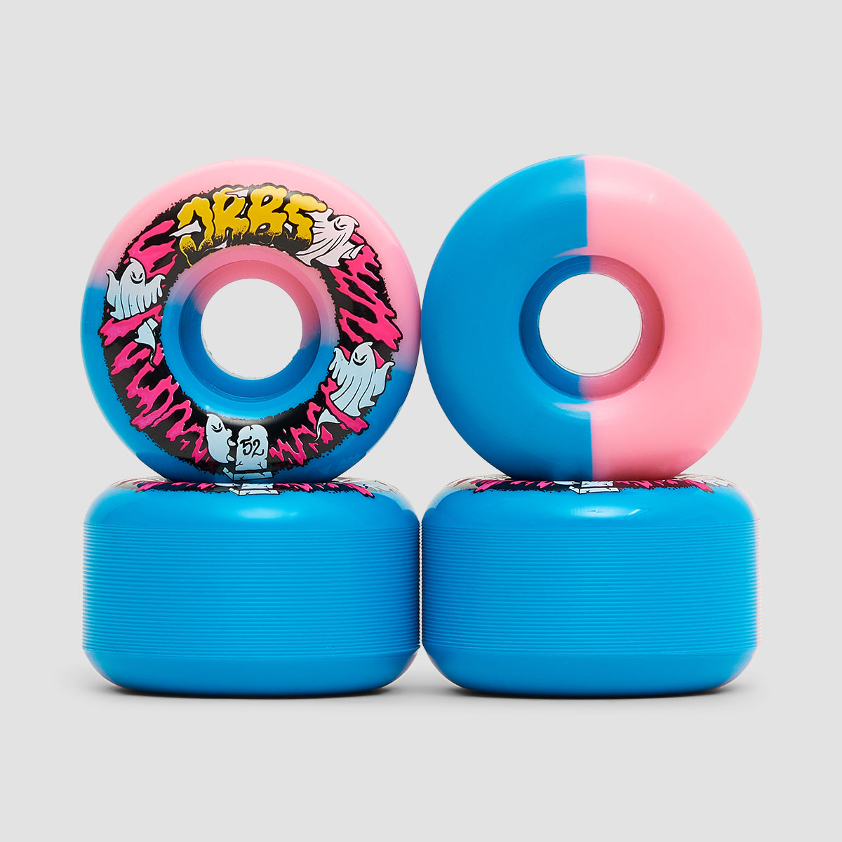 Welcome Orbs Apparitions Splits Round 99A Skateboard Wheels Pink/Blue Split 52mm