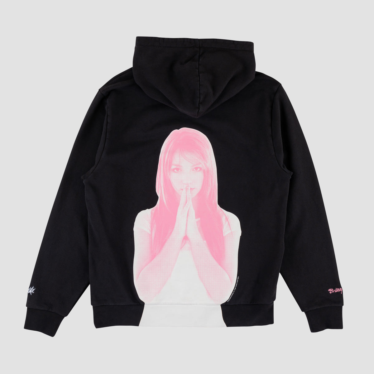 Welcome X Britney Sprears Believe Pigment-Dyed Pullover Hoodie Black