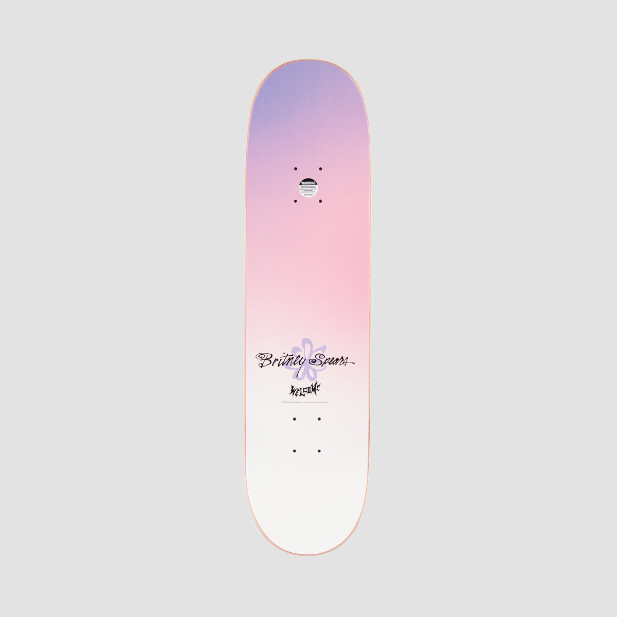 Welcome X Britney Sprears Believe Skateboard Deck Pearl Fade - 8.25"