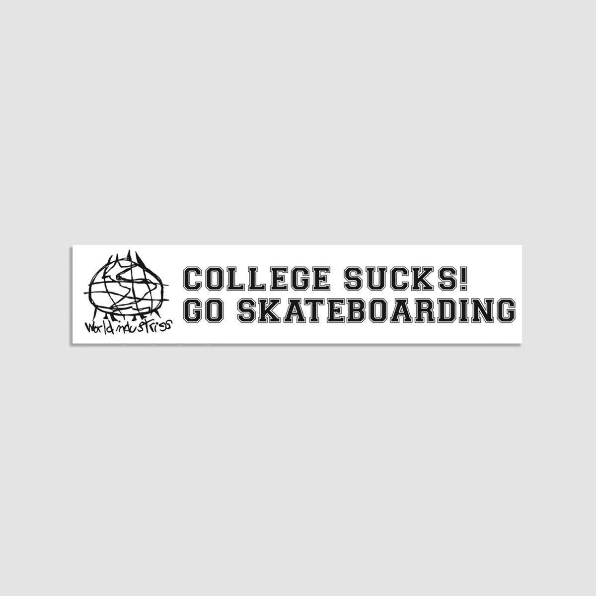 World Industries Go Skate Bumper Sticker Black/White 255x50mm