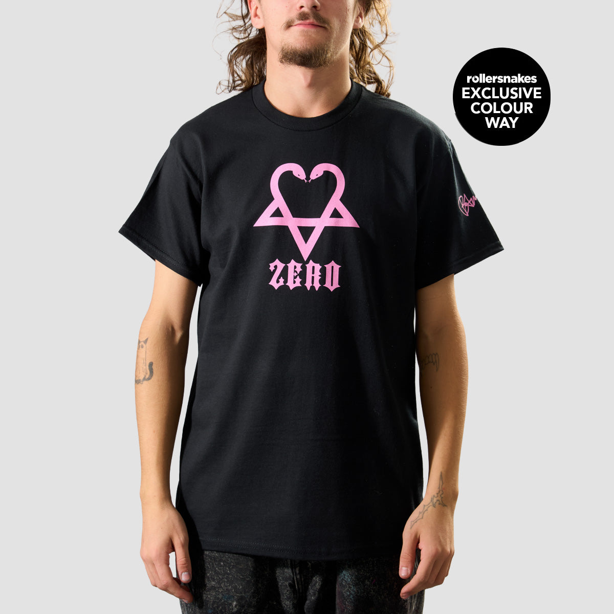 Zero Bam Snake-a-Gram T-Shirt Black/Pink