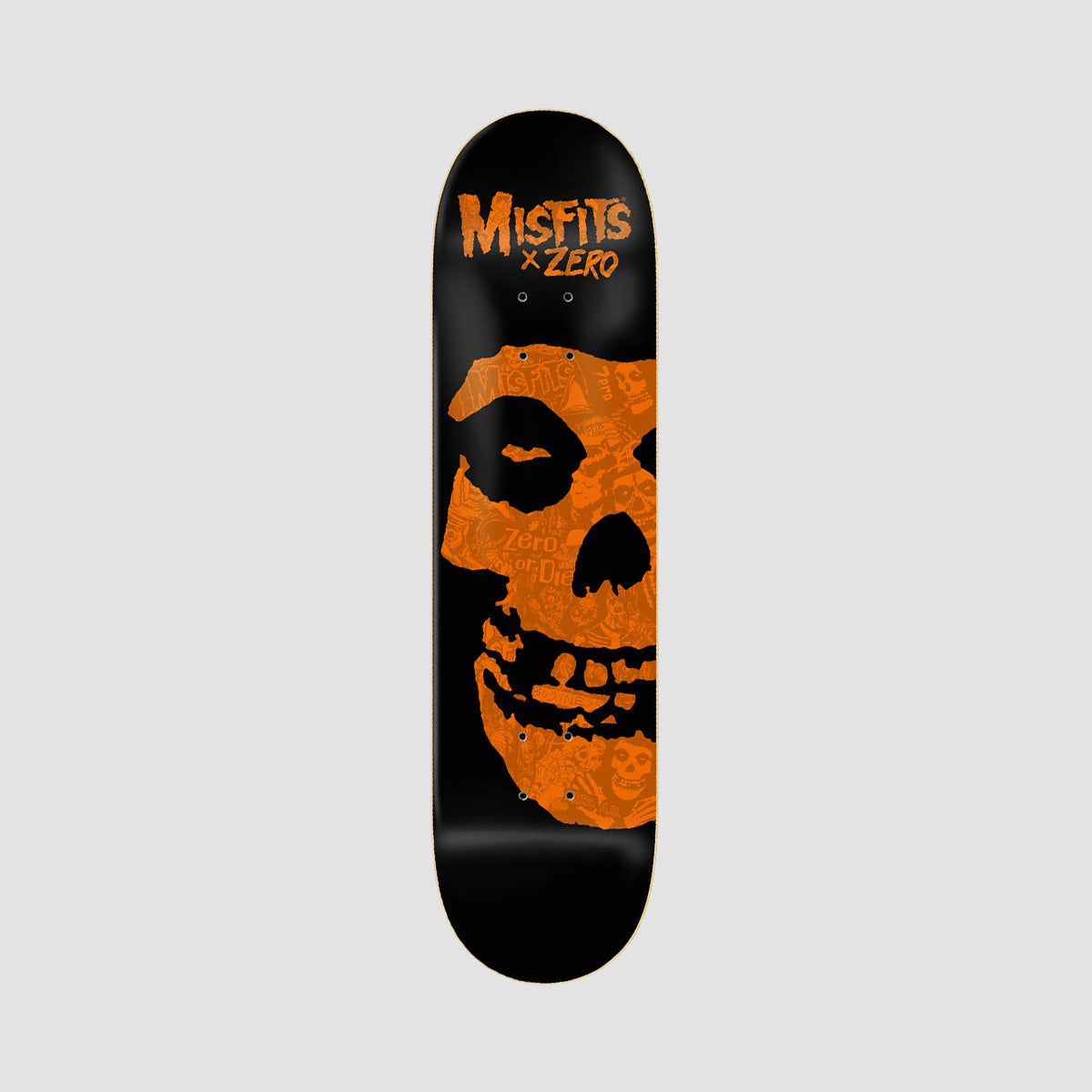 Zero Misfits Fiend Skull Collage Skateboard Deck Orange - 8.5"