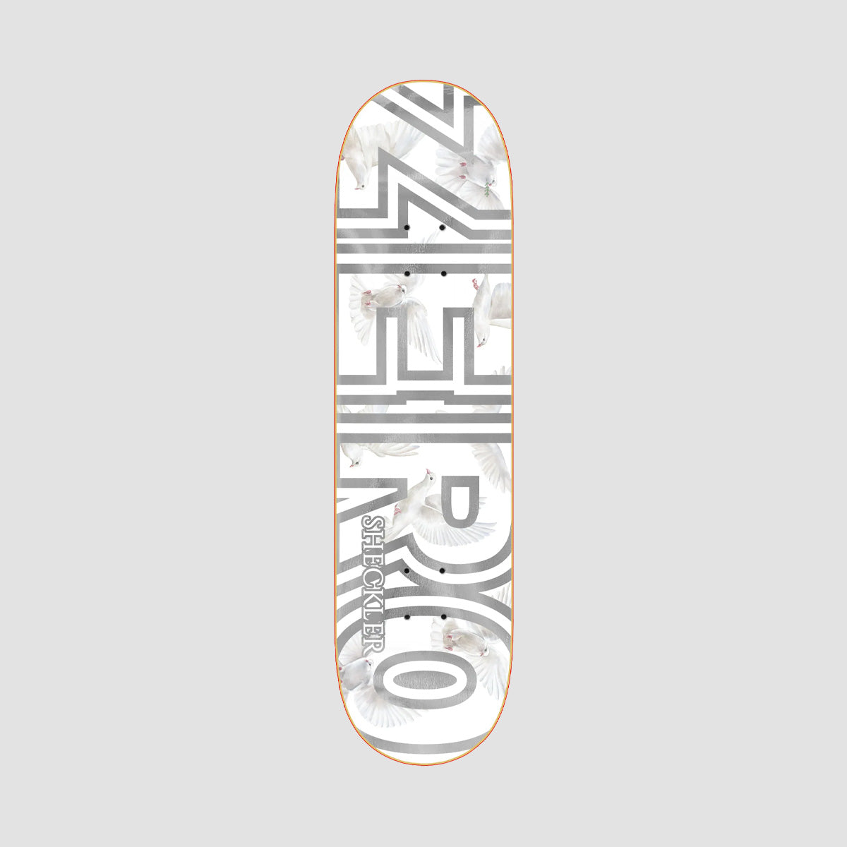Zero Sheckler Bold Skateboard Deck Silver Foil - 8.25"