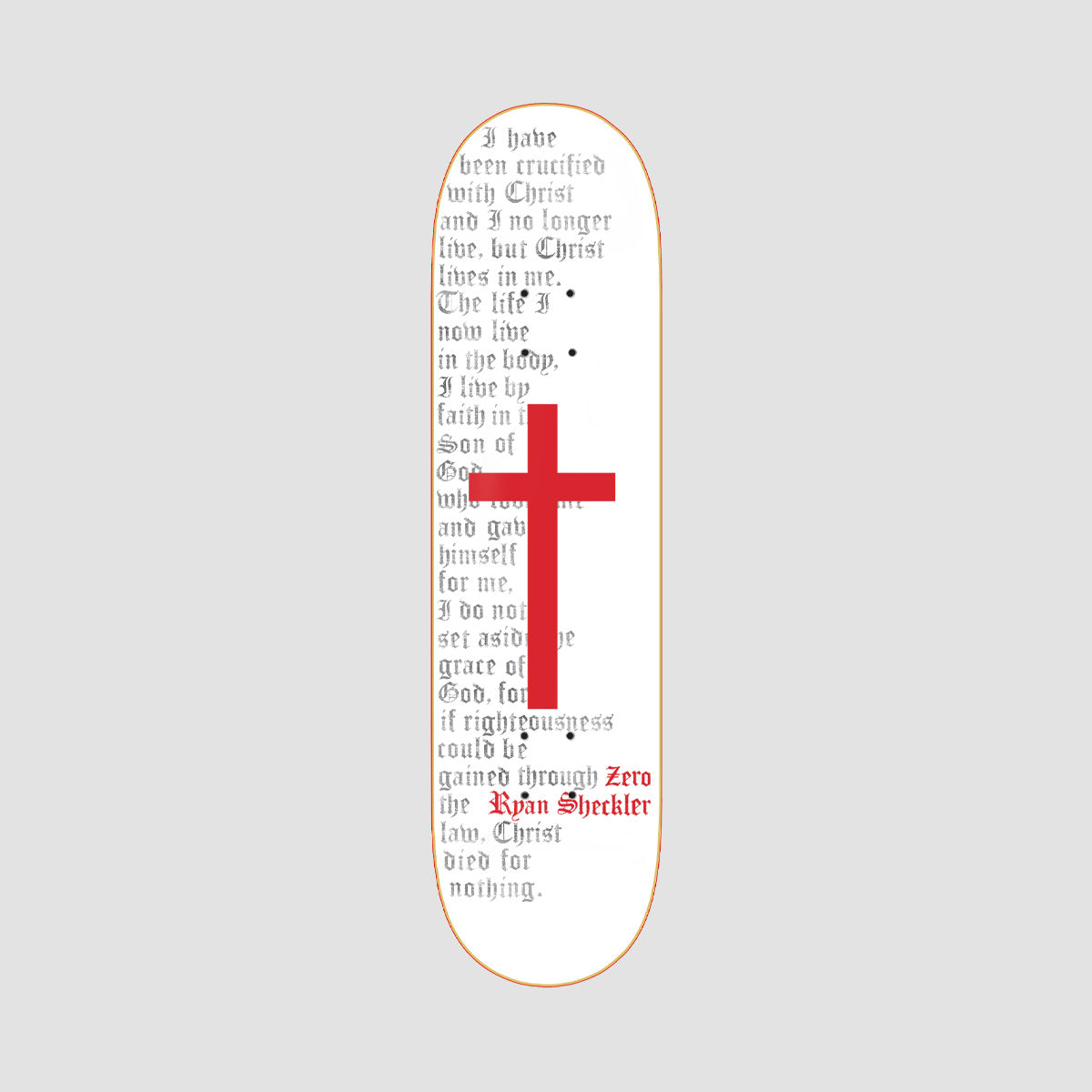 Zero Sheckler Cross Skateboard Deck Silver Foil - 8.5"