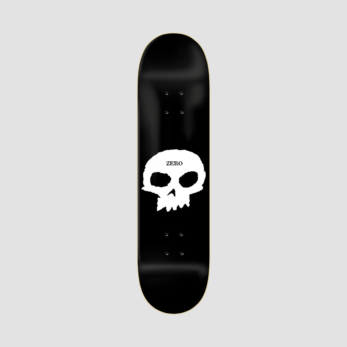 Zero Single Skull R7 Skateboard Deck Black/White - 8.75"