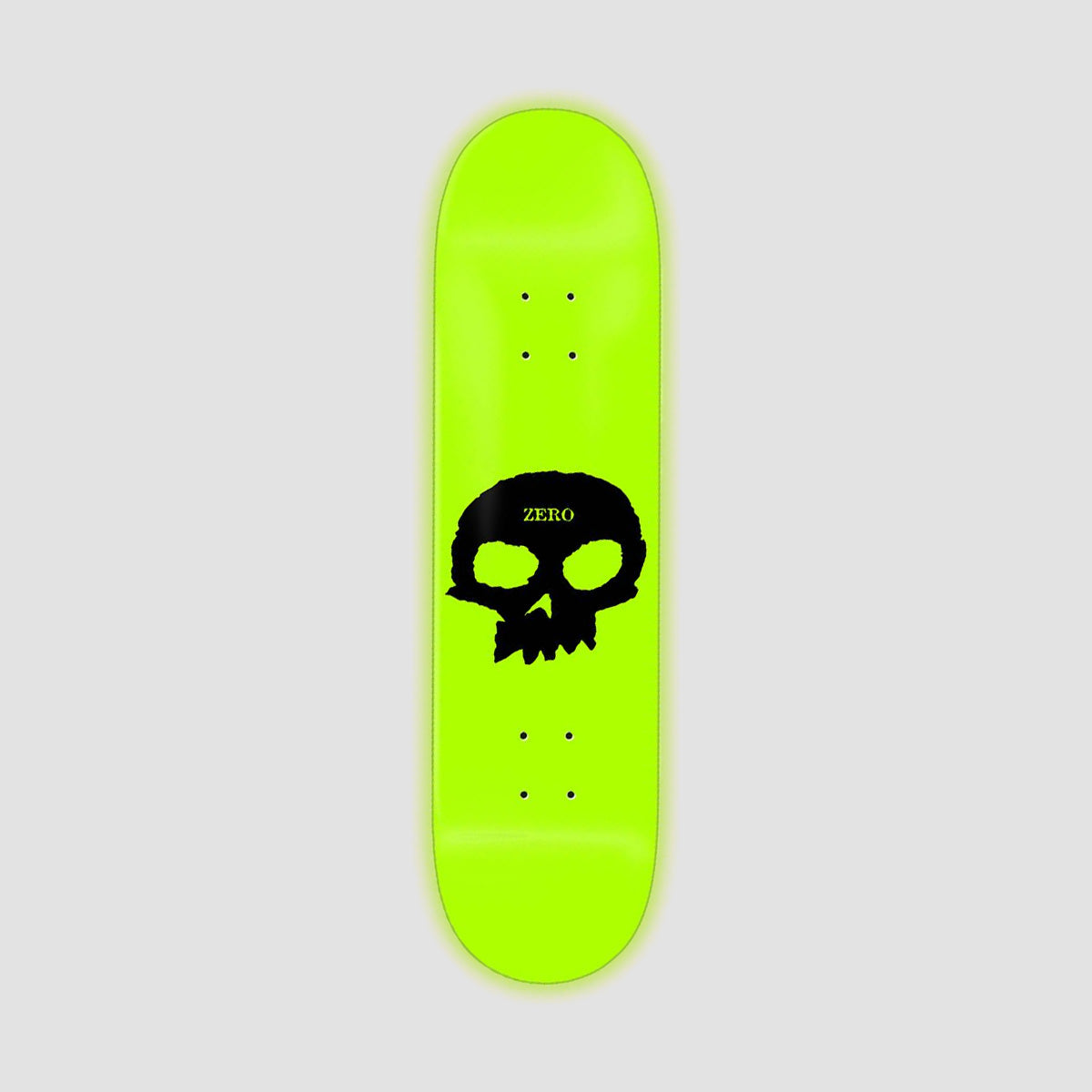 Zero Single Skull Skateboard Deck Glow In The Dark - 8.25"