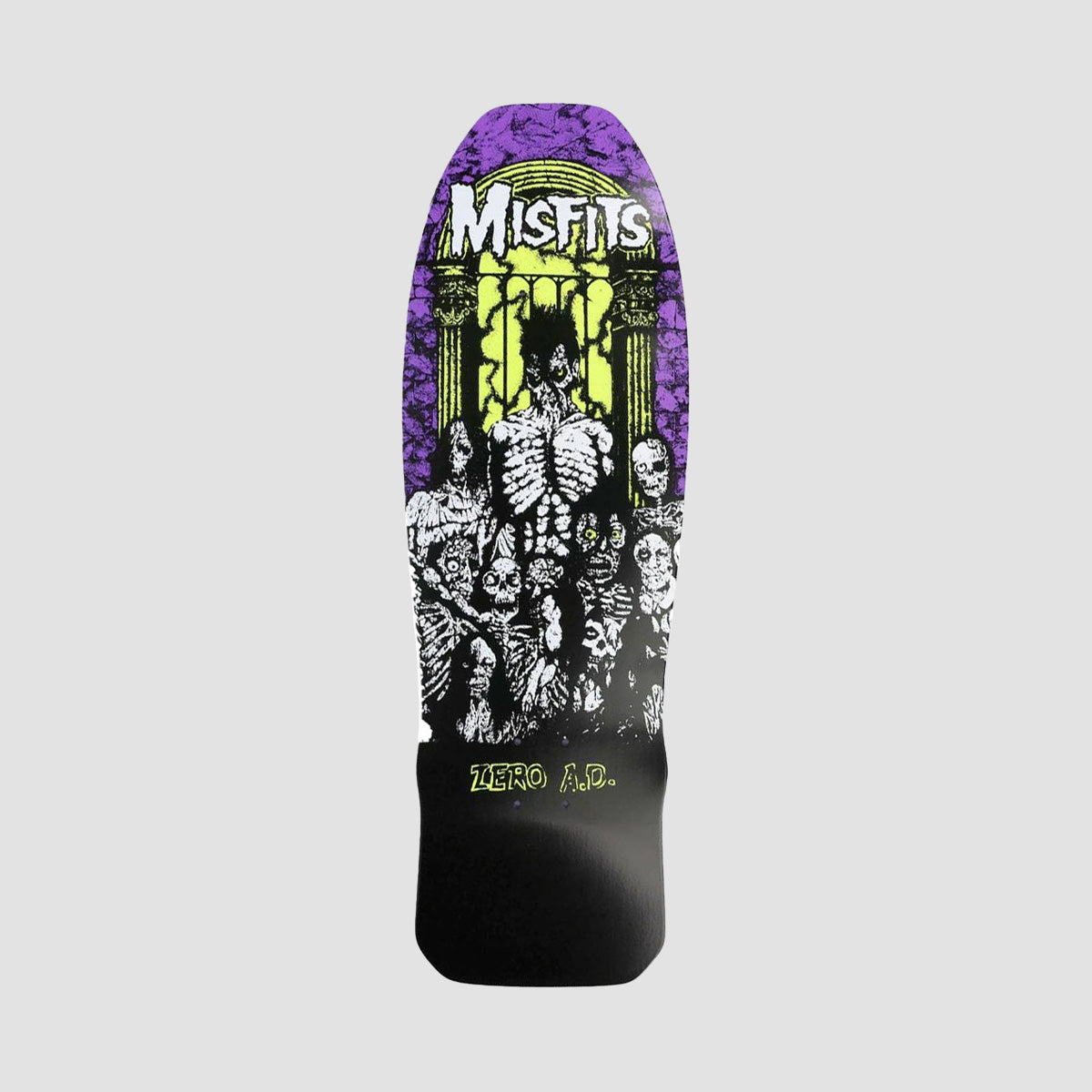 Zero X Misfits Earth A.D. 89 Cruiser Skateboard Deck Purple Dipped - 10"