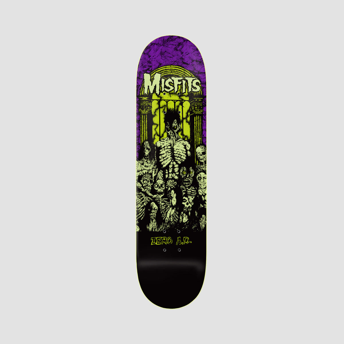 Zero X Misfits Zero A.D. Skateboard Deck GITD Dip - 8.25"