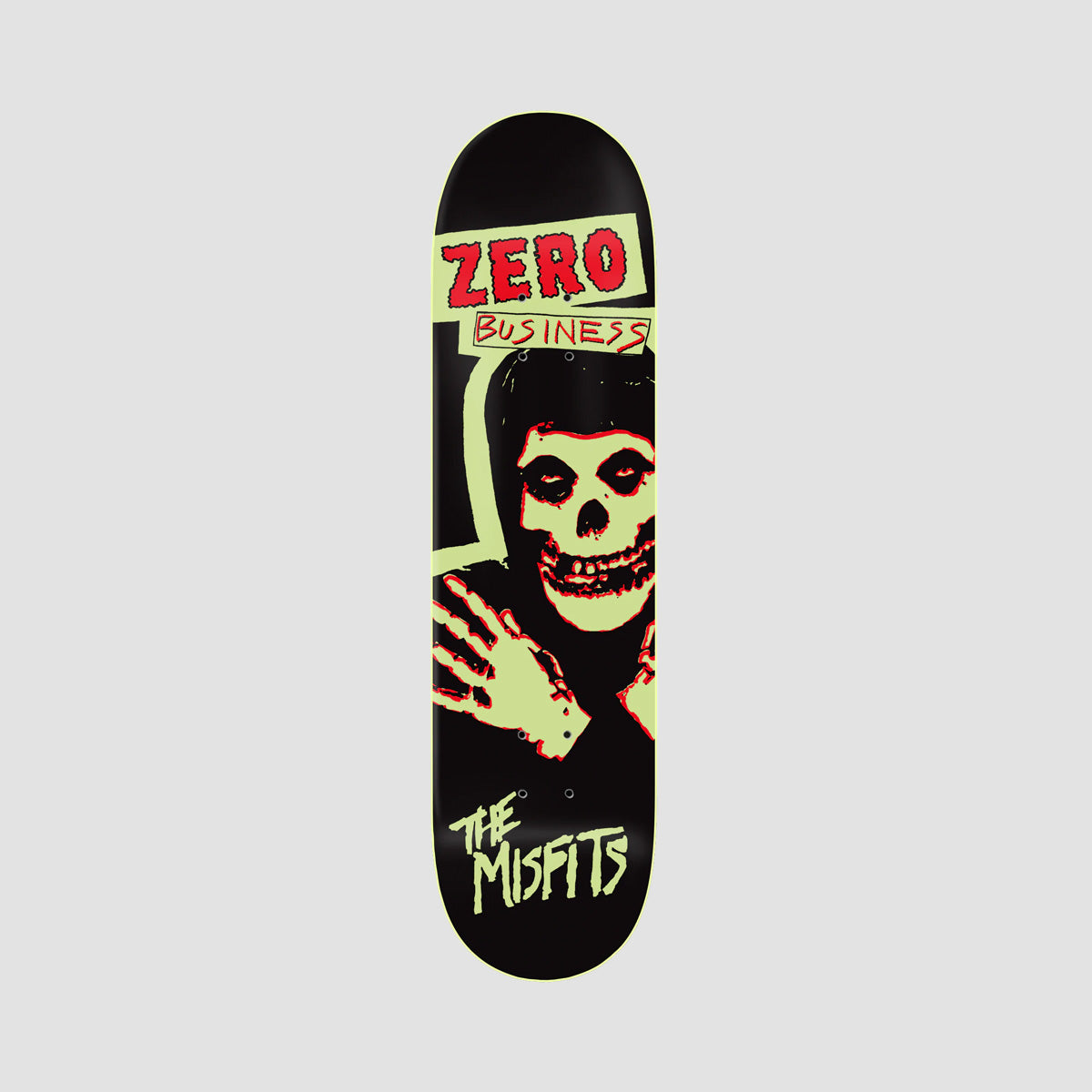 Zero X Misfits Zero Business Skateboard Deck GITD Dip - 8.5"