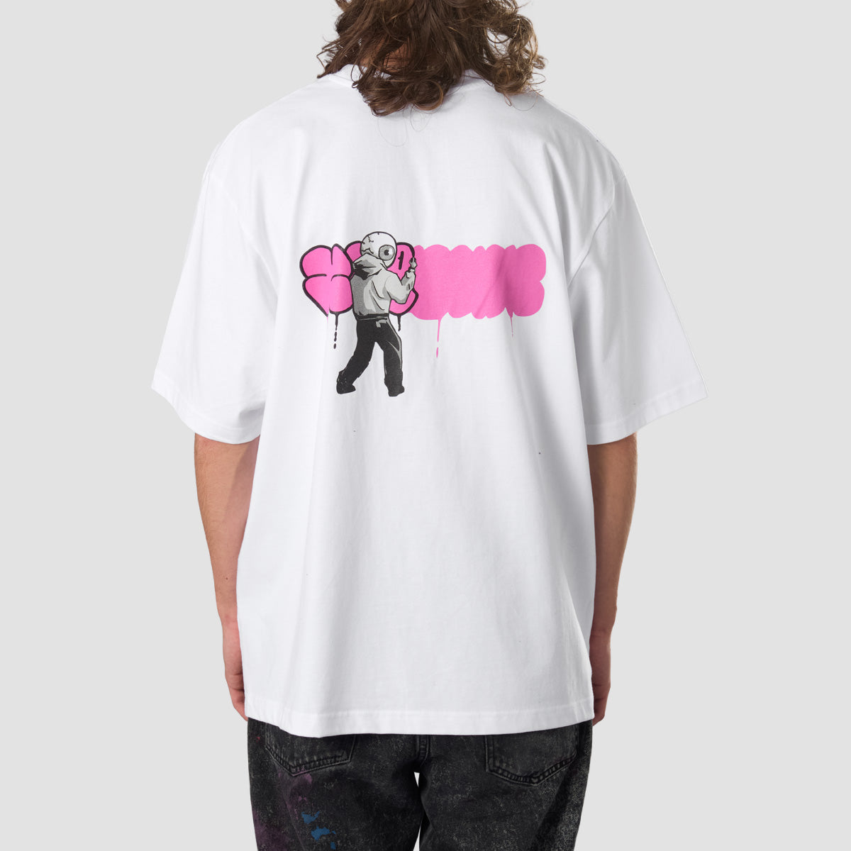 Zipcode Eye Out Oversized T-Shirt White