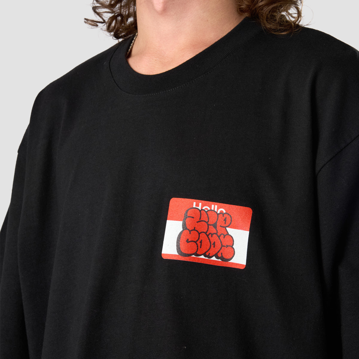 Zipcode Stop Watching Oversized T-Shirt Black