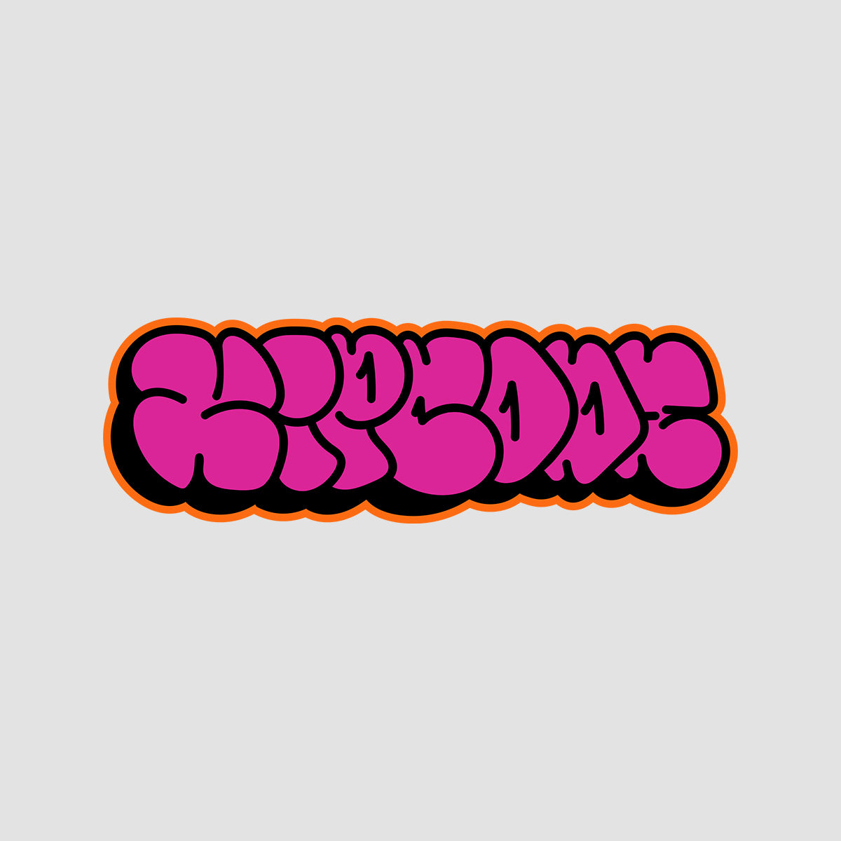 Zipcode Throw Up Logo Sticker 90x30mm
