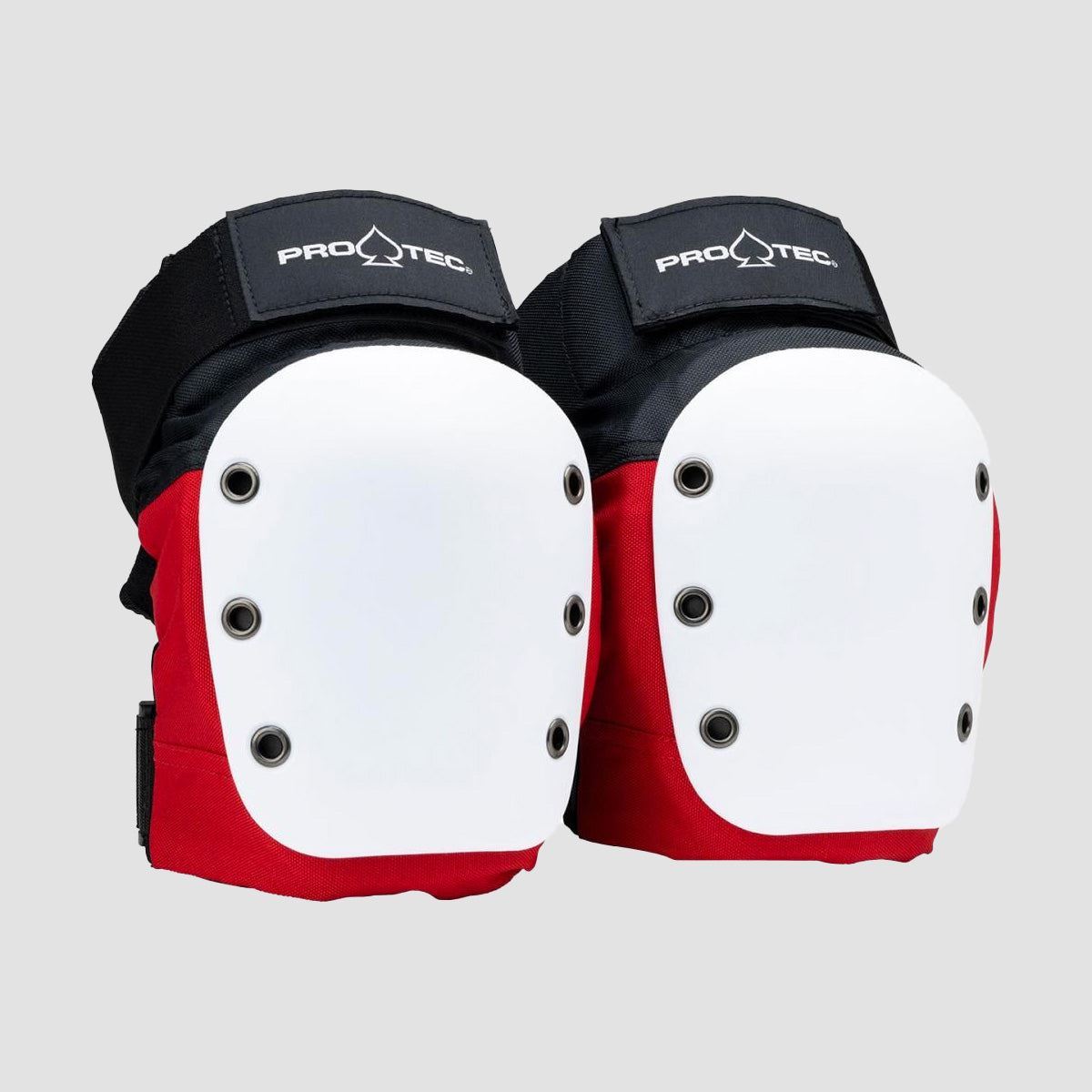 Protec Street Open Back Knee Pads Red/White/Black