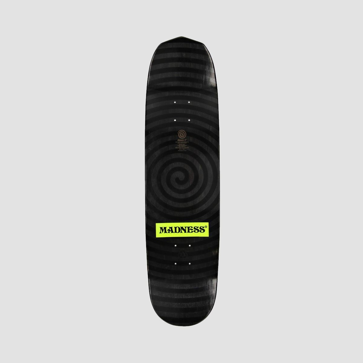 Madness Outcast R7 Slick On Tail and Nose Burden Shaped Skateboard Deck Green/Multi - 8.5"