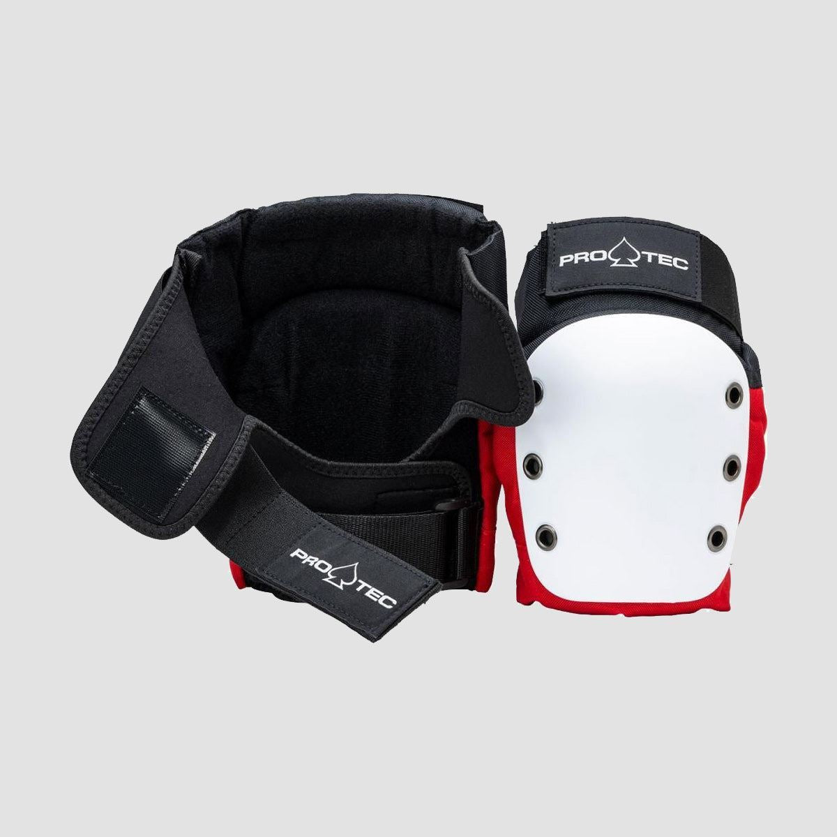 Protec Street Open Back Knee Pads Red/White/Black