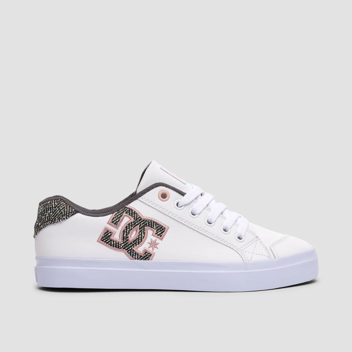 DC Chelsea Plus SE SN Shoes - White/Pink Stencil - Womens