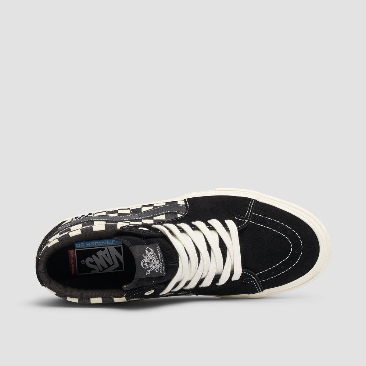 Vans Skate Grosso Mid Shoes - Checkerboard Black/Marshmallow