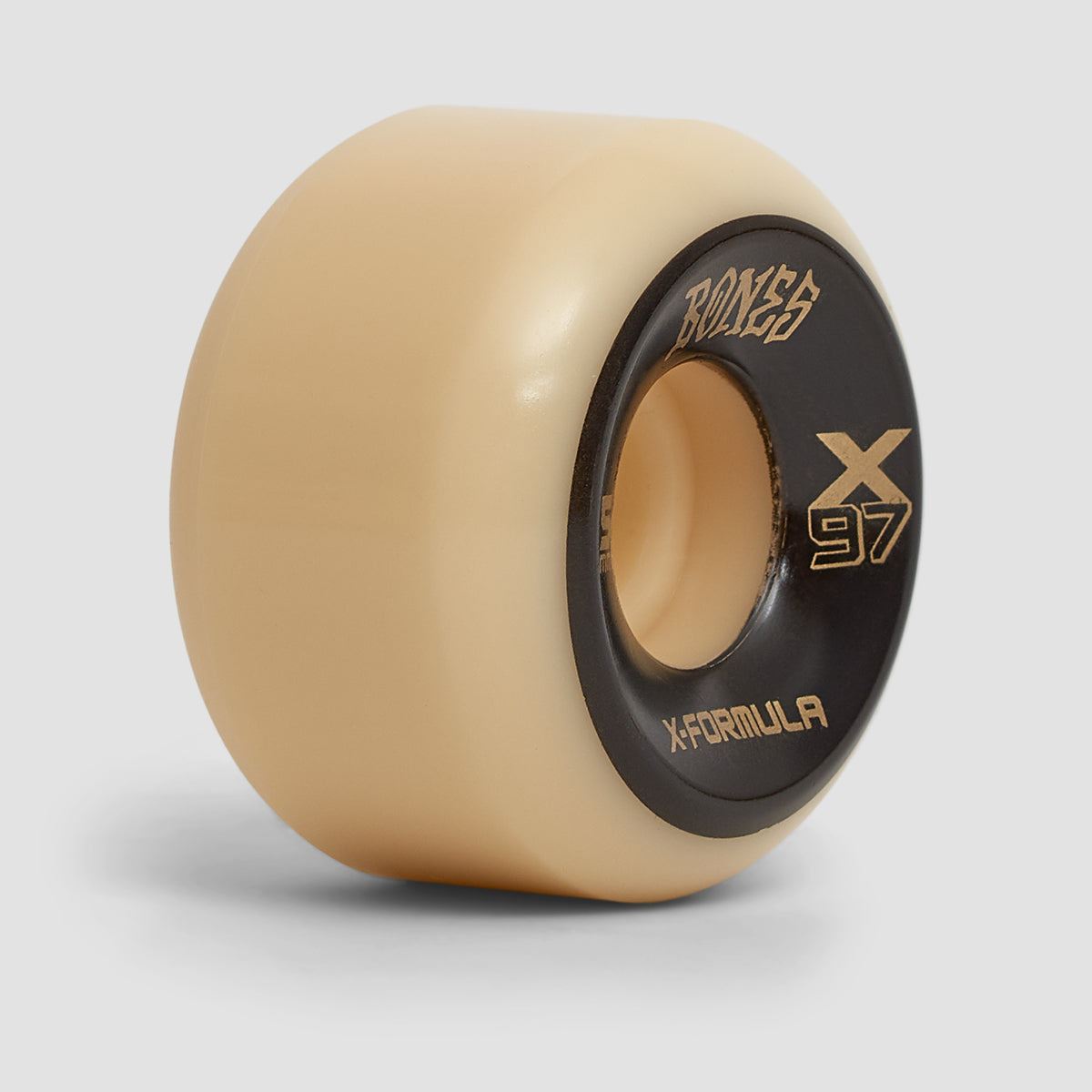 Bones X-Formula V6 Wide-Cut X97A Skateboard Wheels Natural 56mm