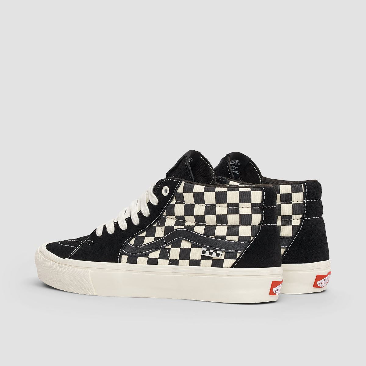 Vans Skate Grosso Mid Shoes - Checkerboard Black/Marshmallow