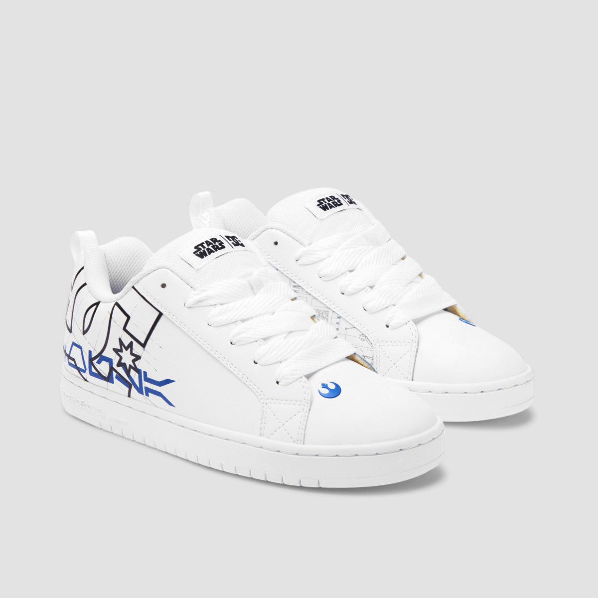 DC X Star Wars Court Graffik Shoes - White/Blue