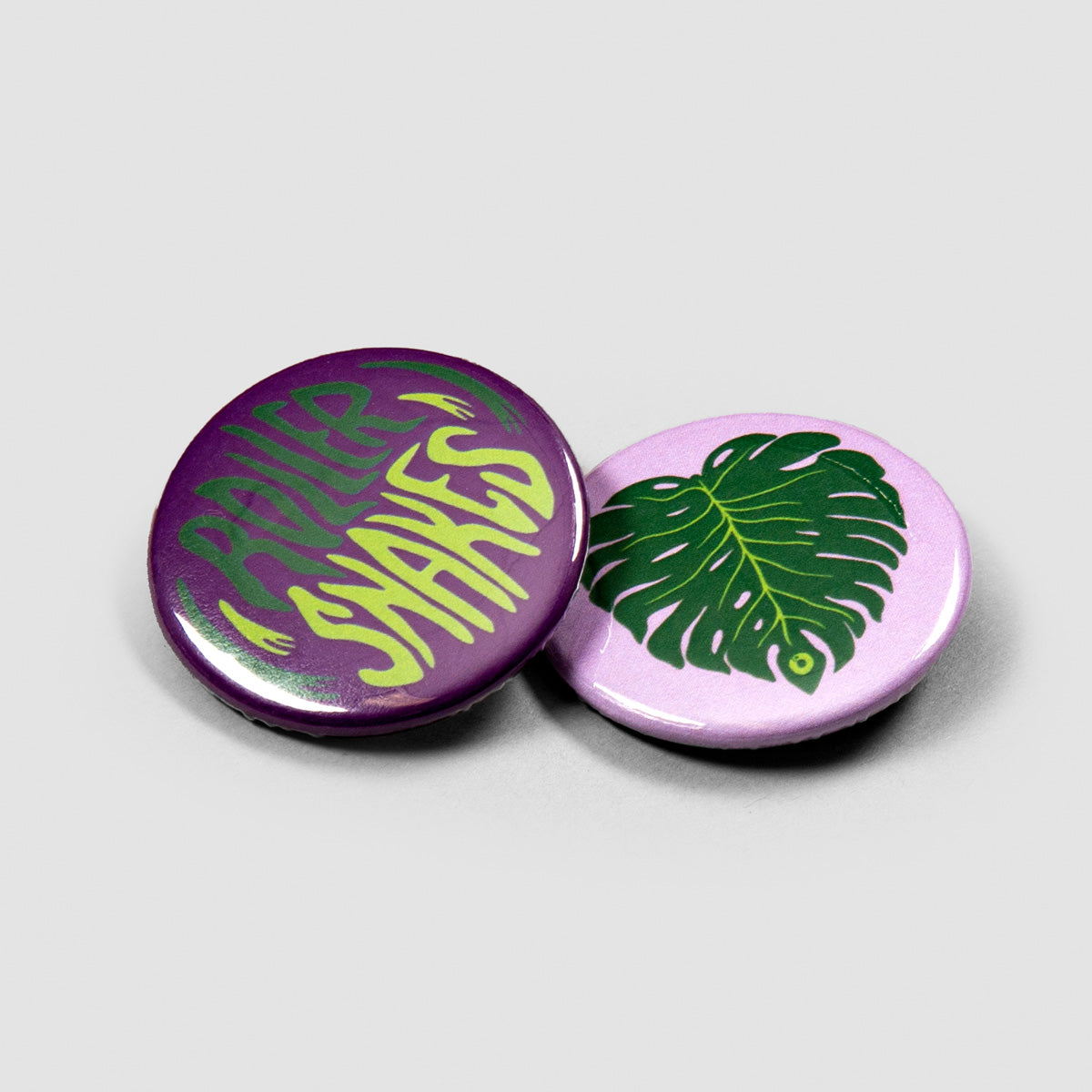 Rollersnakes Cheese Plant Button Badges