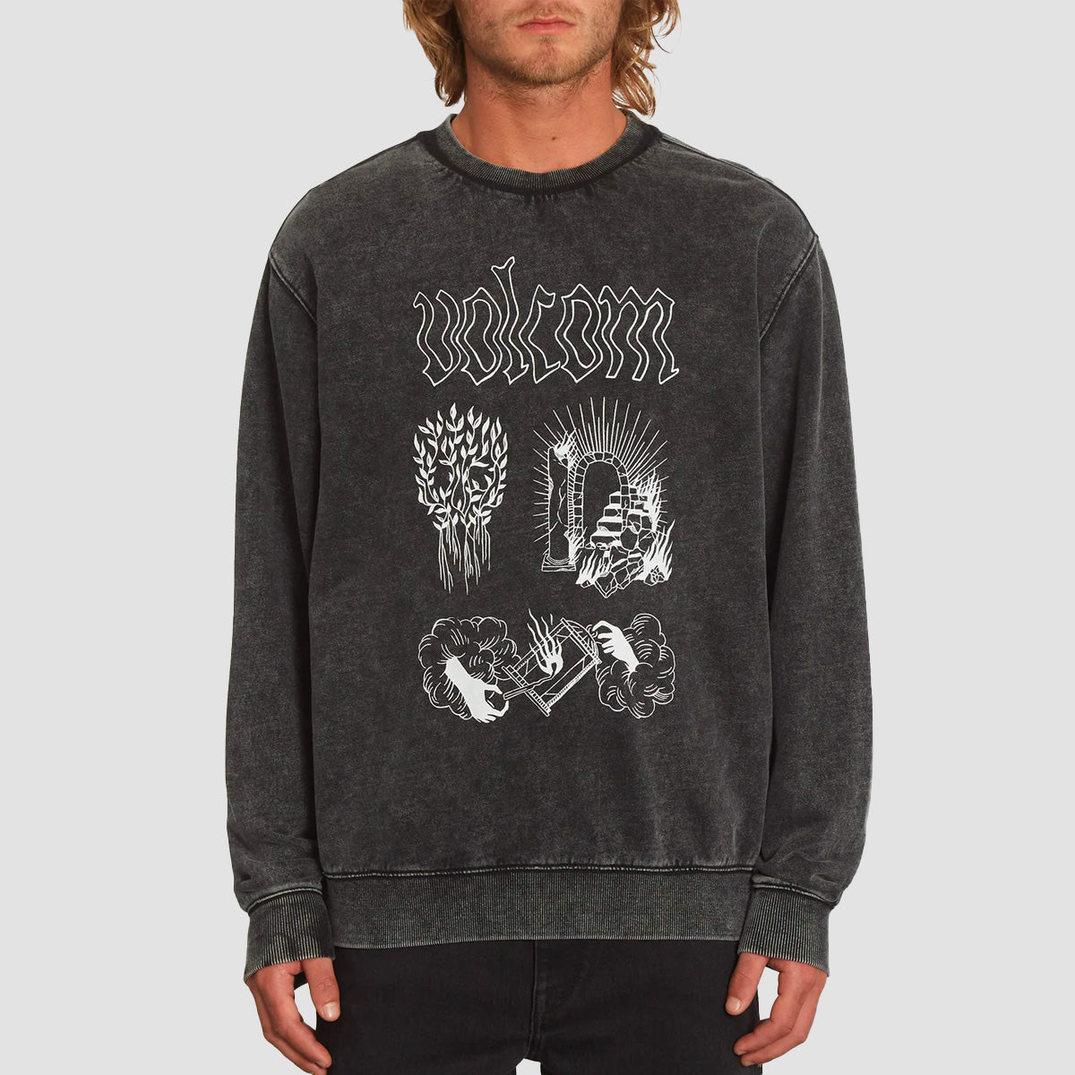 Volcom FA Vaderetro New Eden Crew Sweat Black