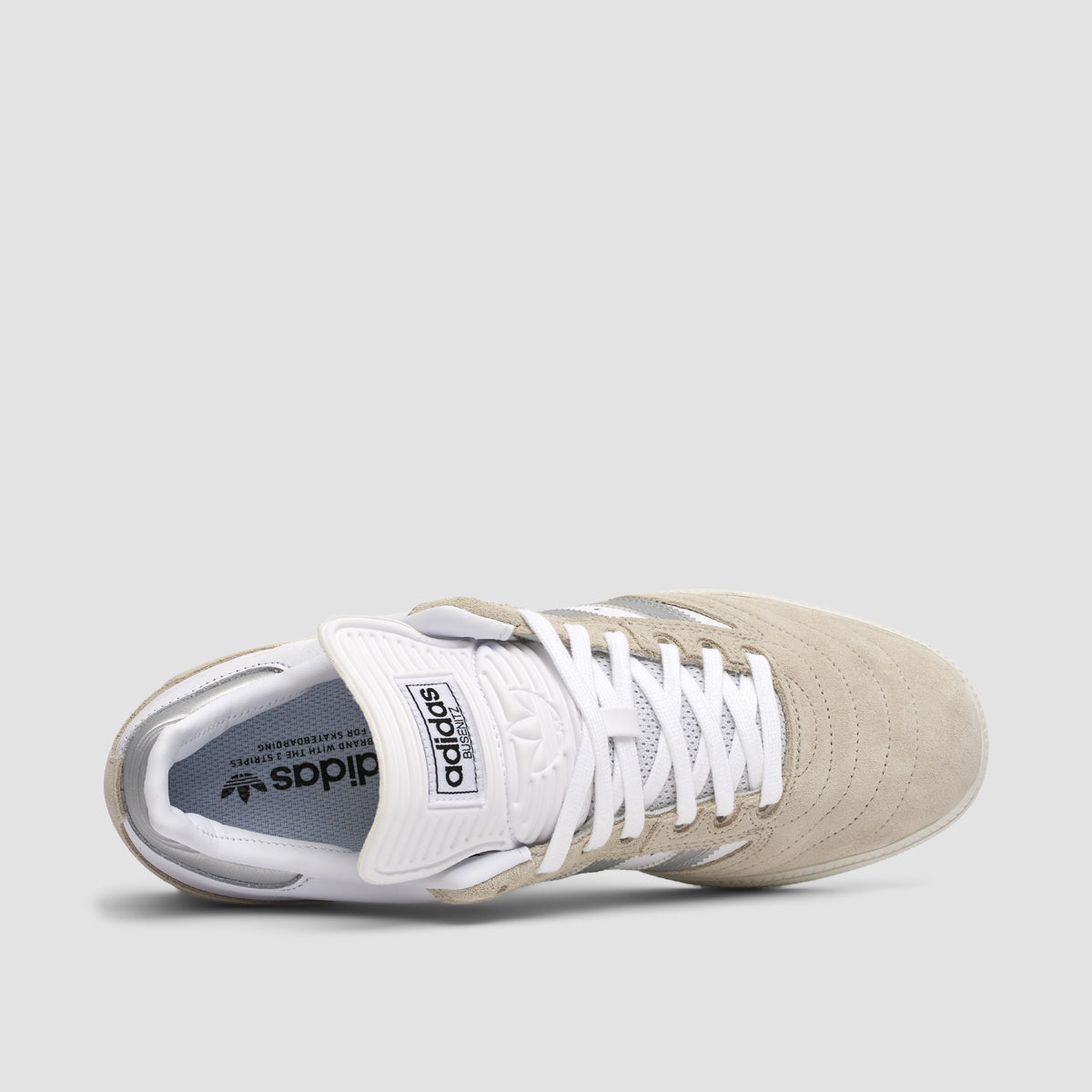 adidas Busenitz Shoes - Crystal White/Silver Metallic/Footwear White