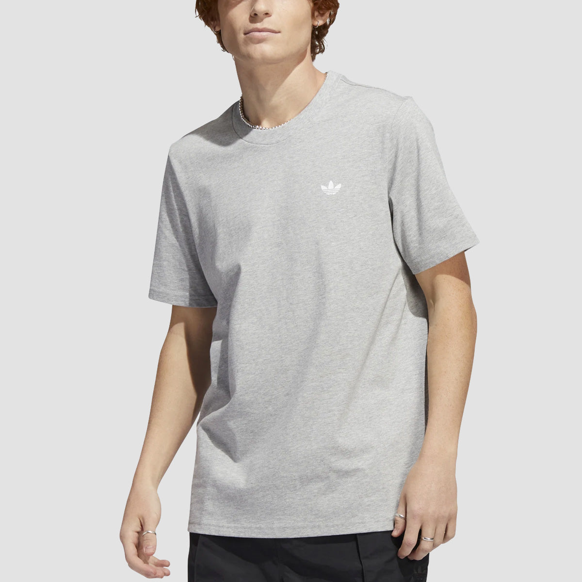 adidas Skateboarding 4.0 Logo T-Shirt (Gender Neutral) Medium Grey Heather/White