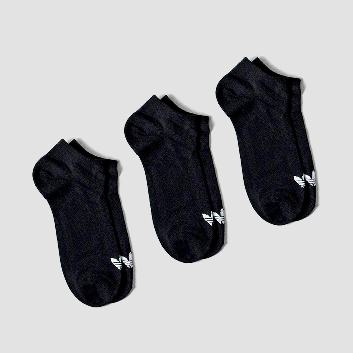 adidas Trefoil Liner Socks 3 Pack Black/Black/White