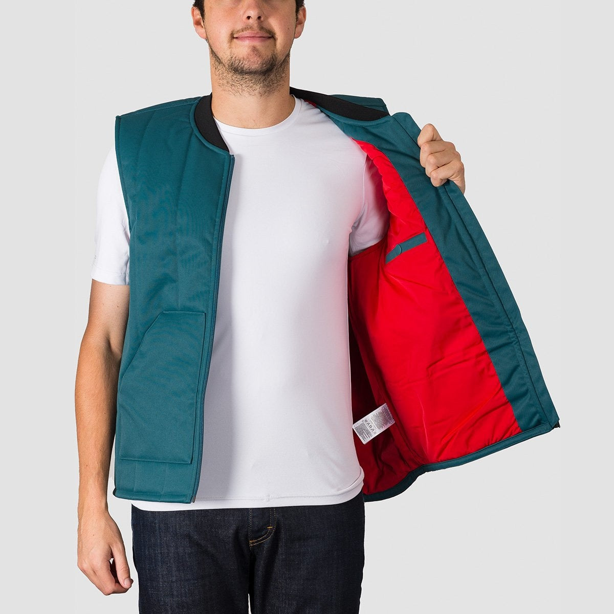 adidas Workwear Vest Snow Jacket Viridian/Power Red/Noble Indigo S18 - Snowboard