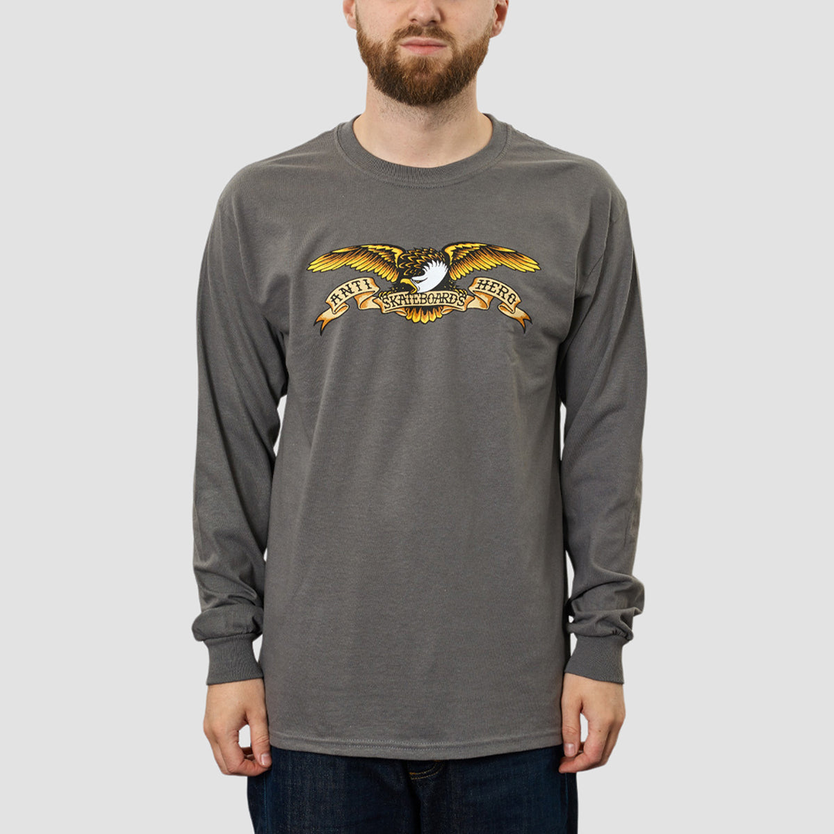 Antihero Eagle Longsleeve T-Shirt Charcoal/Multi