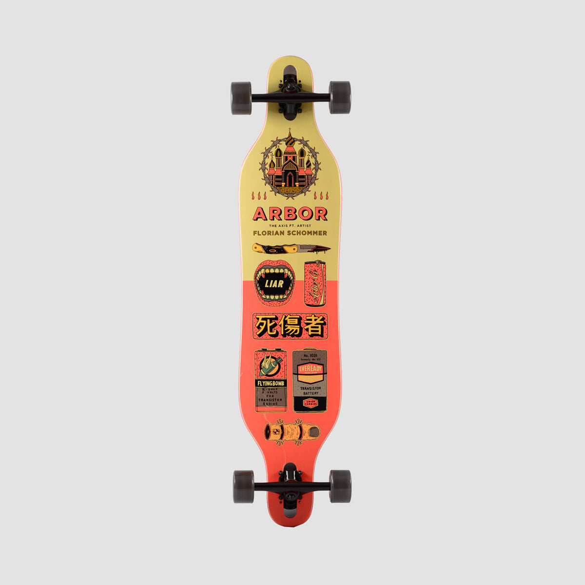 Arbor Schommer Axis (Slight 2nd's) Longboard Skateboard Multi/Black - 40"