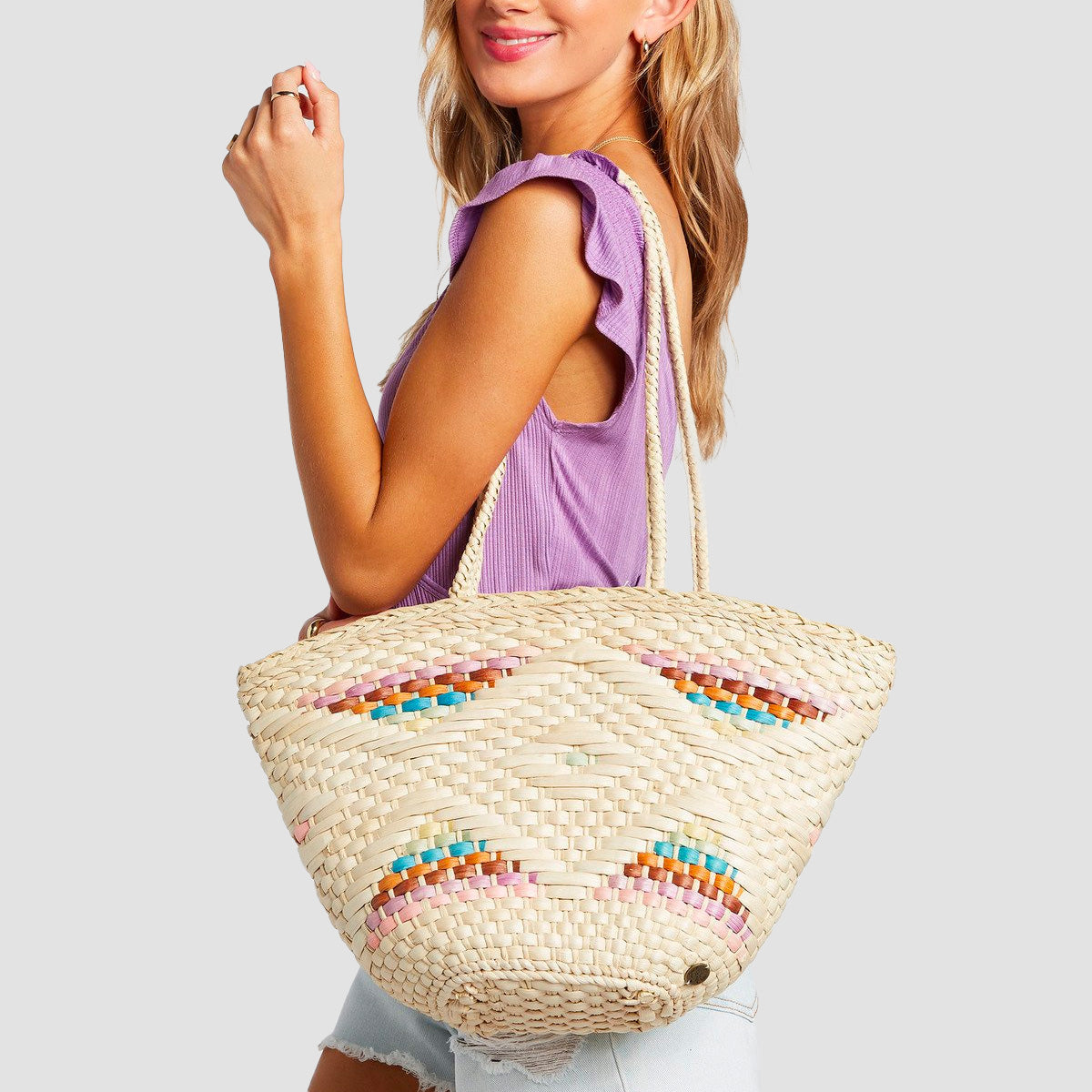 Billabong Summer Lovin Straw Bag Natural Womens