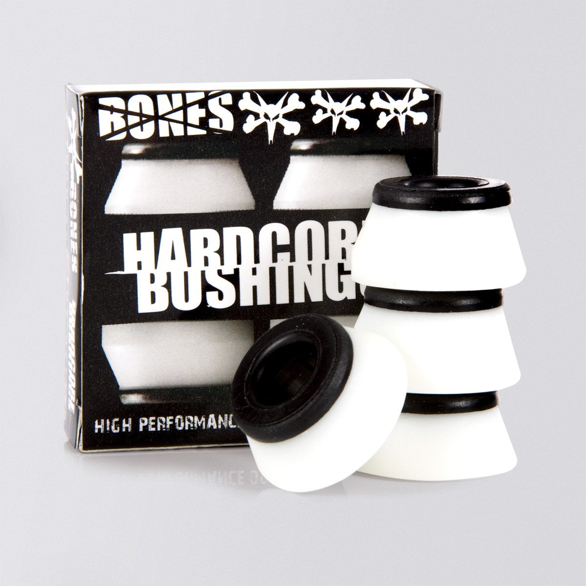 Bones Hardcore Bushings Hard Black/White x2 - Skateboard