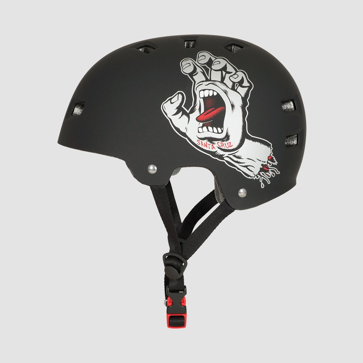 Bullet x Santa Cruz Screaming Hand Skate/Bmx Helmet Matte Black - Safety Gear