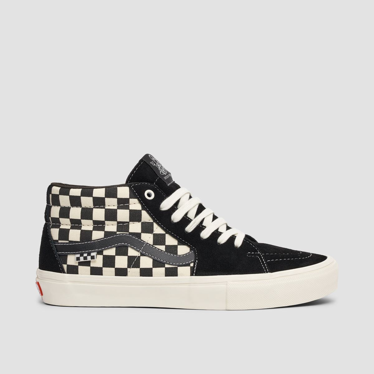 Vans Skate Grosso Mid Shoes - Checkerboard Black/Marshmallow