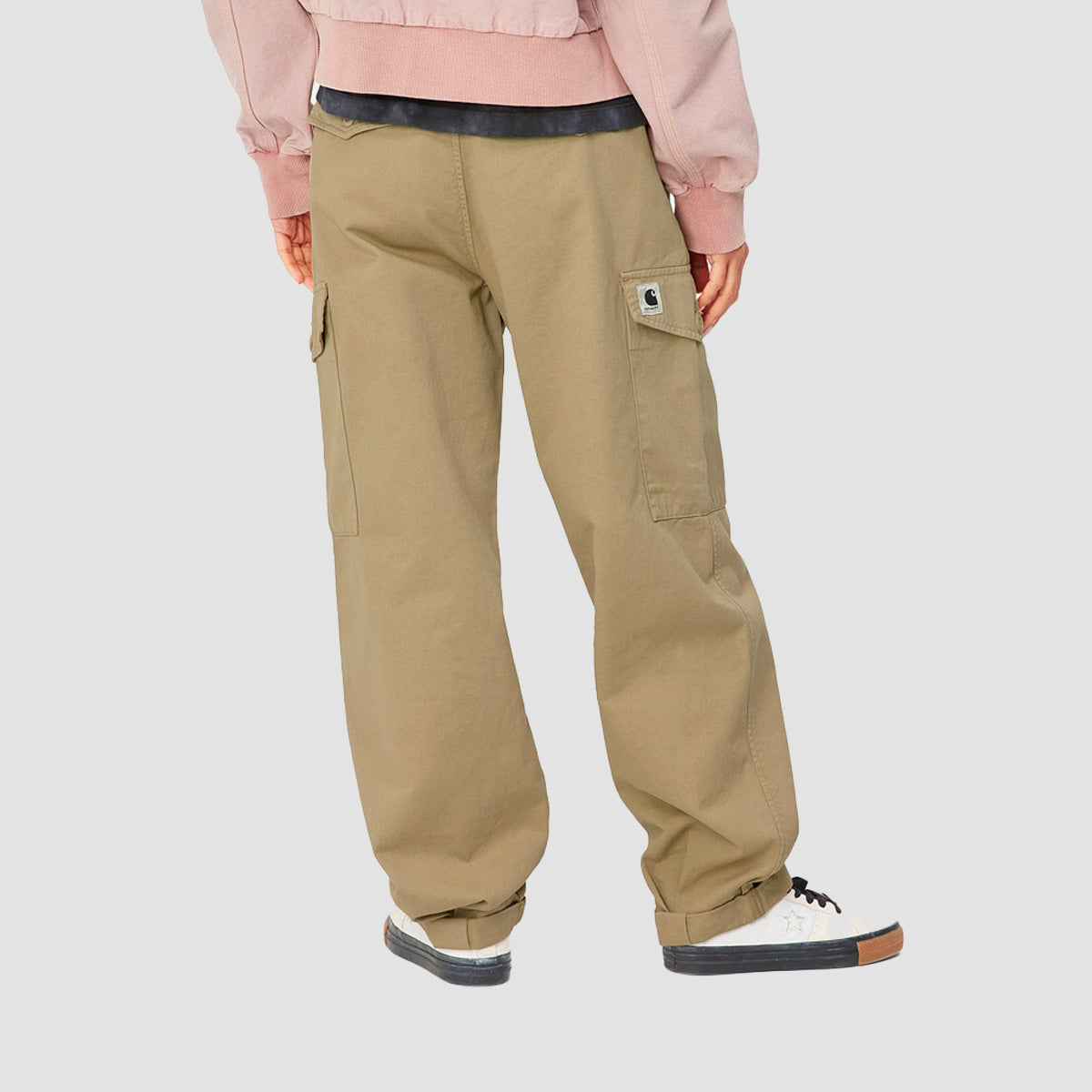 Carhartt WIP Womens Collins Pant Cargo Trousers - Ammonite Garment Dye