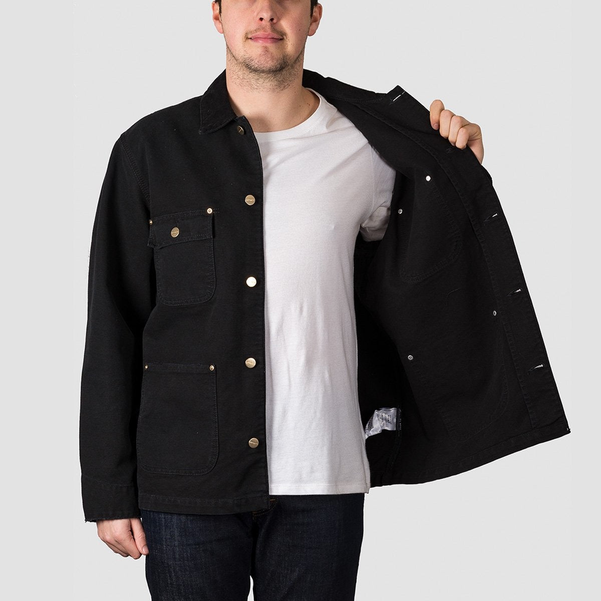 Carhartt WIP OG Chore Coat Black Black Aged Canvas