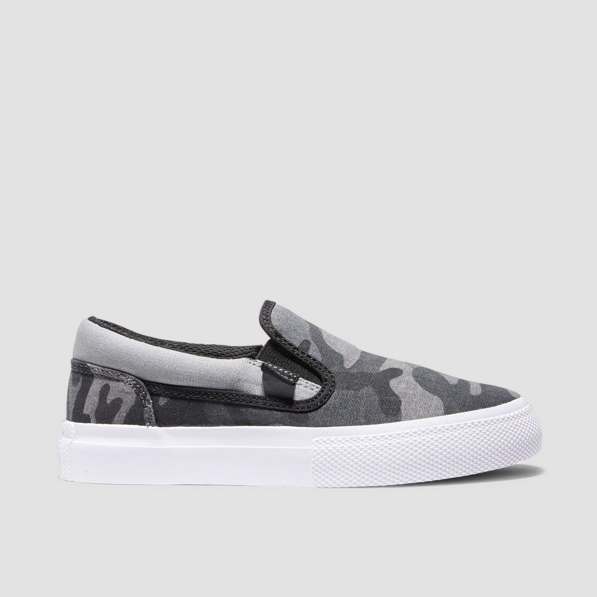 DC Manual Slip-On Shoes - Black/Camo Print - Kids